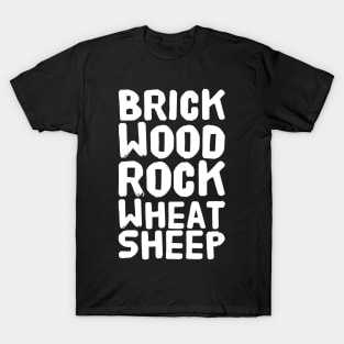 Brick Wood Rock Wheat Sheep T-Shirt